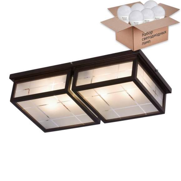 Потолочный светильник с лампочками Velante 548-727-04+Lamps E27 P45 Потолочный светильник с лампочками Velante 548-727-04+Lamps E27 P45