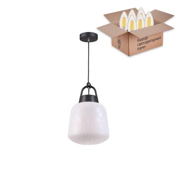Уличный подвесной светильник Novotech Conte с лампочкой 370601+Lamps E27 Свеча Уличный подвесной светильник Novotech Conte с лампочкой 370601+Lamps E27 Свеча