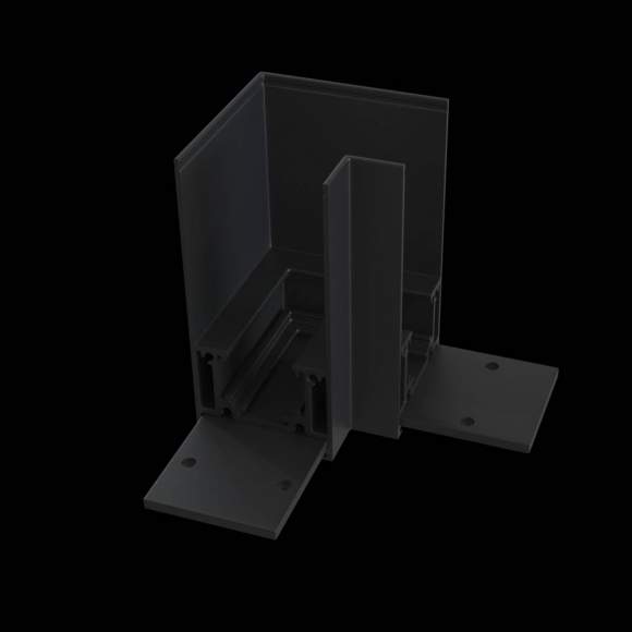 Угловой коннектор для накладного магнитного шинопровода Maytoni Accessories for tracks TRA004CL-21B