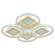Светодиодная диммируемая люстра с ПДУ Profit Light 8053/4 WHT 224W
