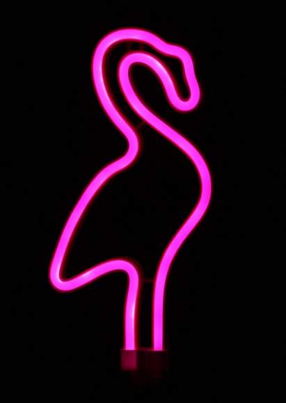 Садовый неоновый светильник Фламинго на солнечной батарее Эра ERASF012-30 (Б0044238)