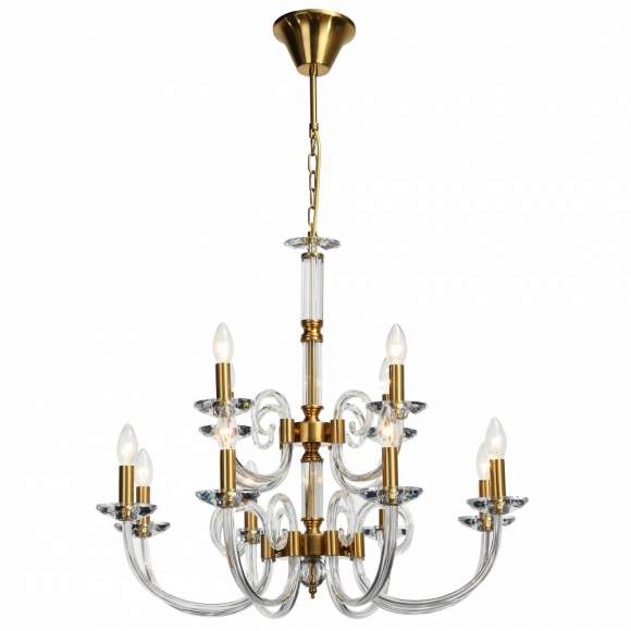 Подвесная люстра с хрусталем Glass Stilfort 1050/03/12P