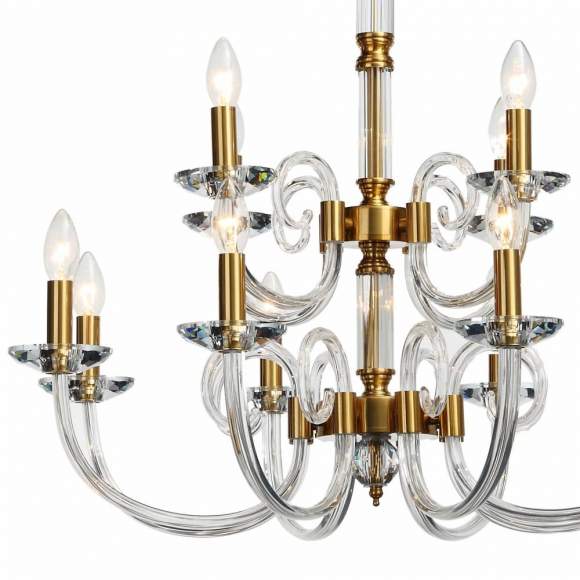 Подвесная люстра с хрусталем Glass Stilfort 1050/03/12P