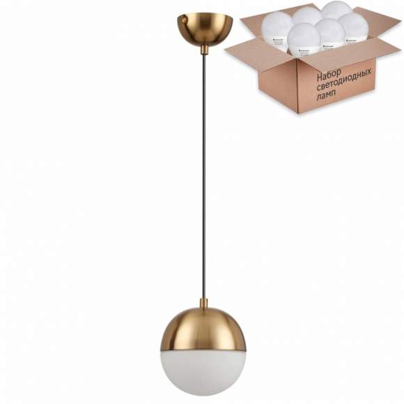 Подвесной светильник с лампочкой Odeon Light Pinga 4960/1+Lamps E27 P45