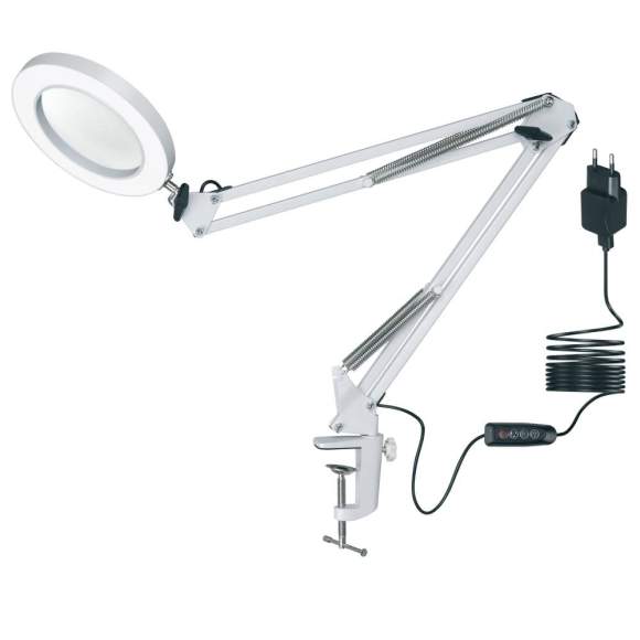 Настольная лампа на струбцице c увеличительным стеклом Uniel TLD-568 White-LED-300Lm-2700-5500K-Dimmer-X5 (UL-00007386) Настольная лампа на струбцице c увеличительным стеклом Uniel TLD-568 White-LED-300Lm-2700-5500K-Dimmer-X5 (UL-00007386)