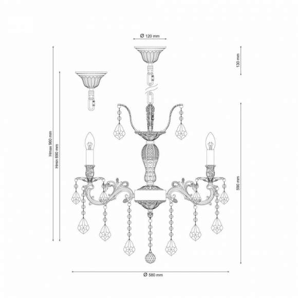 Barletta 122.6 Cream White Подвесная люстра Lucia Tucci