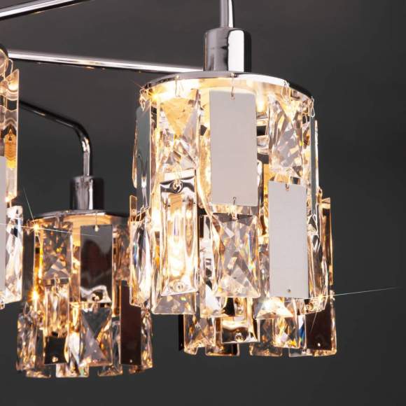 10101/8 хром/прозрачный хрусталь Strotskis Потолочная люстра Eurosvet Scoppio a044069