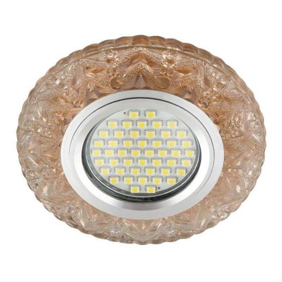 Встраиваемый светильник с подсветкой Fametto Luciole DLS-L146 Gu5.3 Glassy/Tea UL-00003895