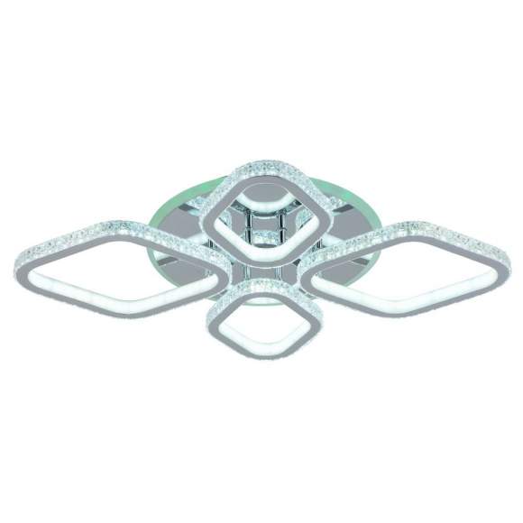 Светодиодная диммируемая люстра с ПДУ Profit Light 8044/2+2 CHR 160W+8W RGB