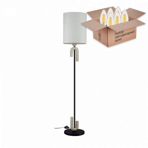 Торшер Odeon Bagel с лампочкой 5410/1F+Lamps E27 Свеча Торшер Odeon Bagel с лампочкой 5410/1F+Lamps E27 Свеча