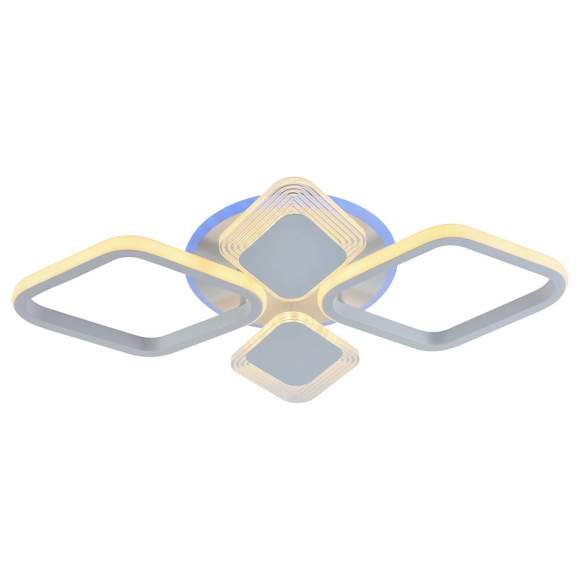 Светодиодная диммируемая люстра с ПДУ Profit Light 5893/2+2 WHT 72W+6,5W RGB Светодиодная диммируемая люстра с ПДУ Profit Light 5893/2+2 WHT 72W+6,5W RGB