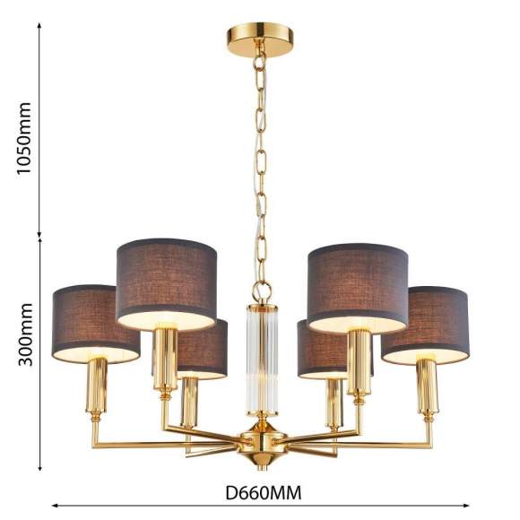 Подвесная люстра с лампочками Favourite Laciness 2609-6P+Lamps E14 Свеча