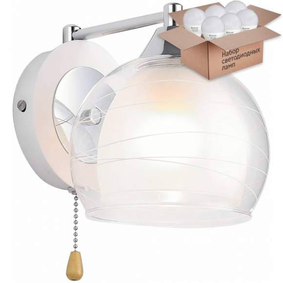 Бра с лампочкой Velante 277-101-01+Lamps E27 P45 Бра с лампочкой Velante 277-101-01+Lamps E27 P45