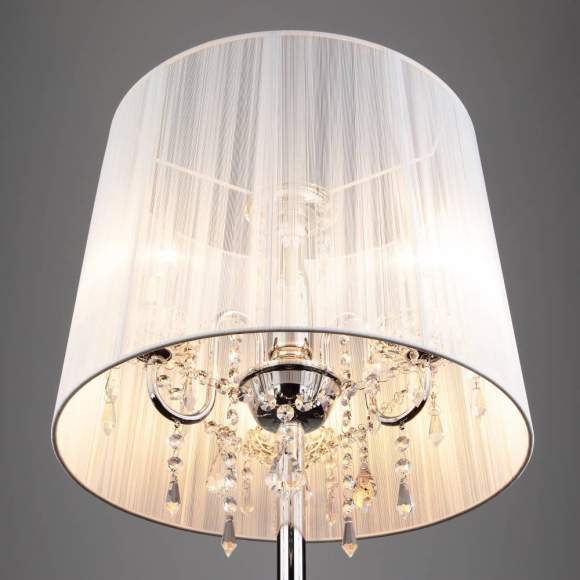 Торшер 2045/3F хром/белый Eurosvet Allata