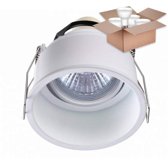 Встраиваемый светильник с лампочкой Novotech Cloud 370563+Lamps Gu10 Встраиваемый светильник с лампочкой Novotech Cloud 370563+Lamps Gu10