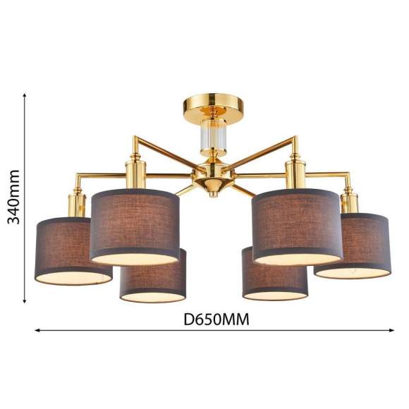 Потолочная люстра с лампочками Favourite Laciness 2612-6P+Lamps E14 Свеча Потолочная люстра с лампочками Favourite Laciness 2612-6P+Lamps E14 Свеча