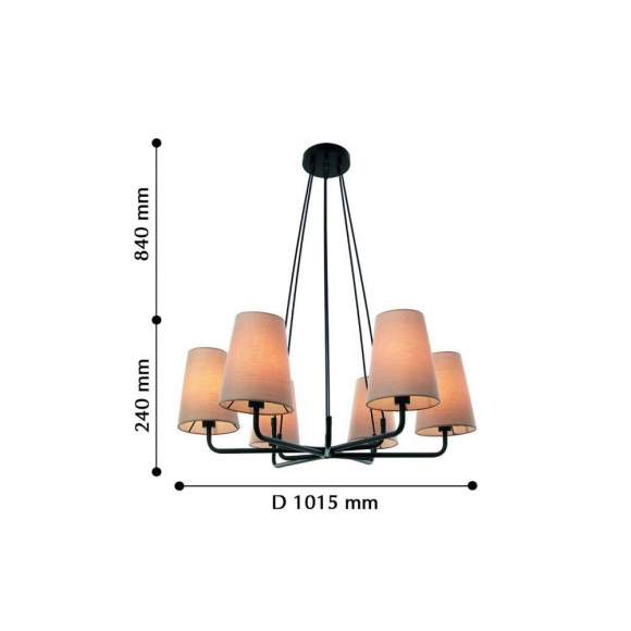 Подвесная люстра с лампочками Favourite Pfefferling 2364-10P+Lamps E14 Свеча