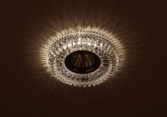 Точечный встраиваемый светильник cо светодиодной подсветкой ЭРА DK LD34 SL/WH Б0036479