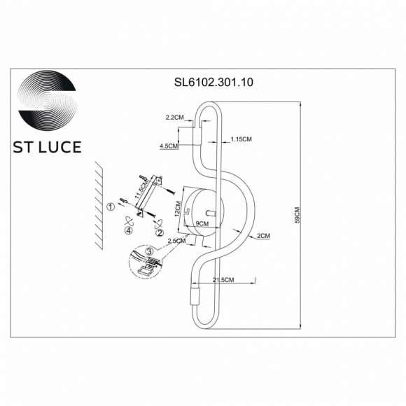 Настенный светильник ST Luce Sagrato SL6102.301.10 Настенный светильник ST Luce Sagrato SL6102.301.10