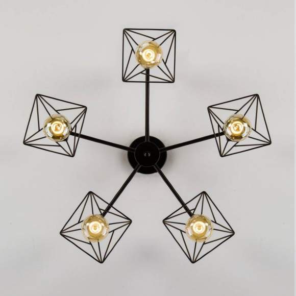 70107/5 черный черный Потолочная люстра Eurosvet Trappola a044747