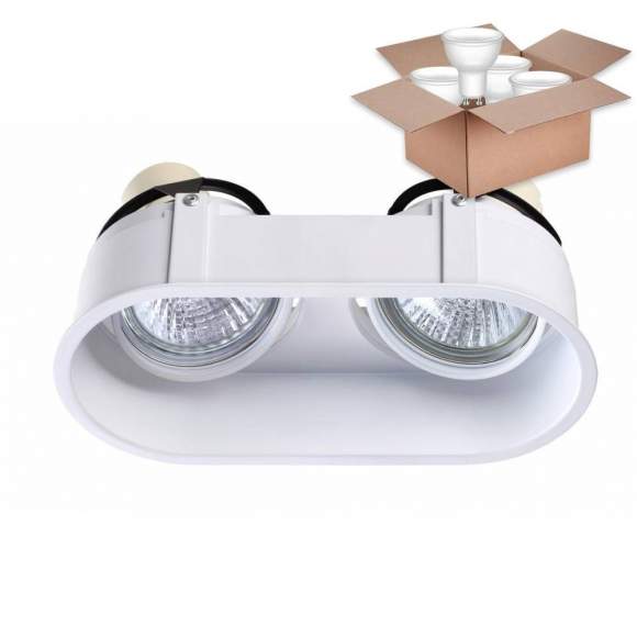 Встраиваемый светильник с лампочками Novotech Cloud 370564+Lamps Gu10 Встраиваемый светильник с лампочками Novotech Cloud 370564+Lamps Gu10