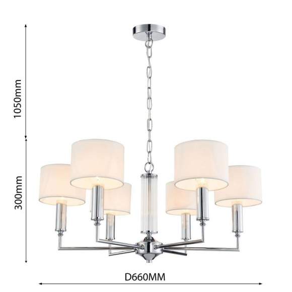 Подвесная люстра с лампочками Favourite Laciness 2607-6P+Lamps E14 Свеча