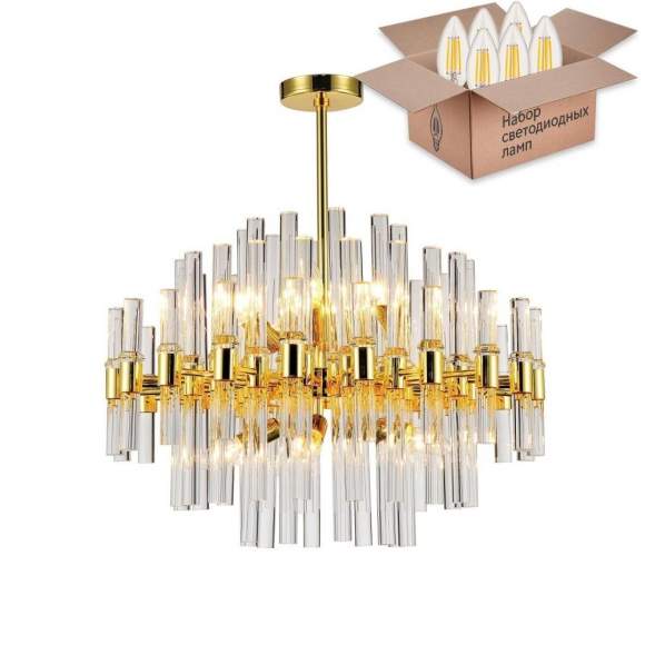 Подвесная люстра с лампочками Favourite Сelebratio 2205-10P+Lamps E14 Свеча Подвесная люстра с лампочками Favourite Сelebratio 2205-10P+Lamps E14 Свеча