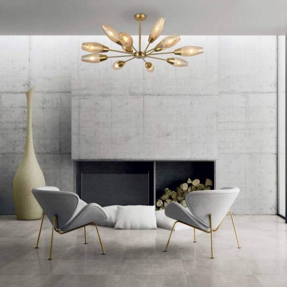 Люстра на штанге Eurosvet 60140/12 золото Люстра на штанге Eurosvet 60140/12 золото