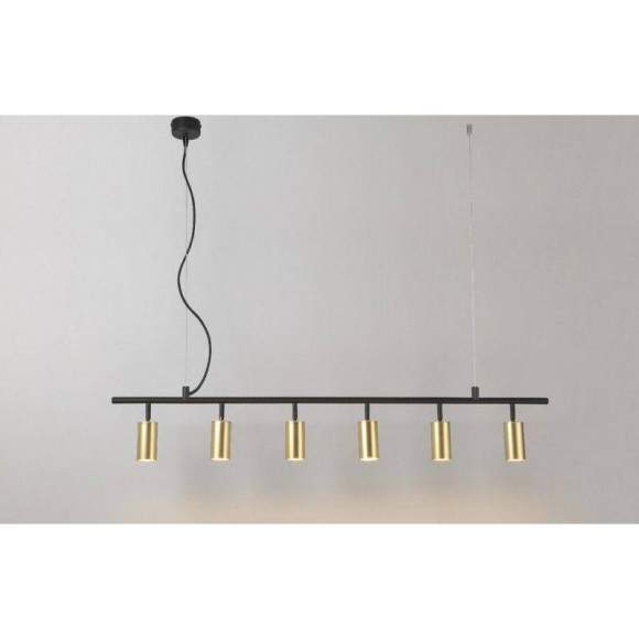 Подвесной светильник Crystal Lux с поддержкой Алиса CLT 015C6 L1200 BL-GO-А