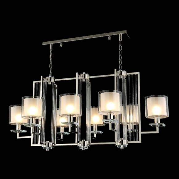 Подвесная люстра Crystal Lux с поддержкой Маруся NICOLAS SP8 L1000 NICKEL/WHITE-М Подвесная люстра Crystal Lux с поддержкой Маруся NICOLAS SP8 L1000 NICKEL/WHITE-М