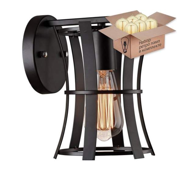 Бра с ретро лампой Favourite Werk 1521-1W+Retro Lamps