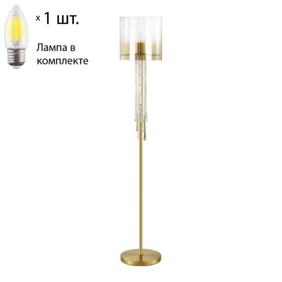 Торшер Odeon Nicole с лампочкой 4886/1F+Lamps E27 Свеча