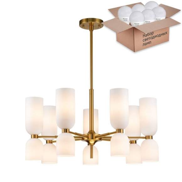 Подвесная люстра с лампочками Favourite Amusing 2876-7P+Lamps E14 P45 Подвесная люстра с лампочками Favourite Amusing 2876-7P+Lamps E14 P45