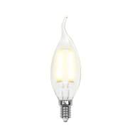 Филаментная светодиодная лампа E14 6W 3000K (теплый) Sky Uniel LED-CW35-6W-WW-E14-FR PLS02WH (UL-00000306)
