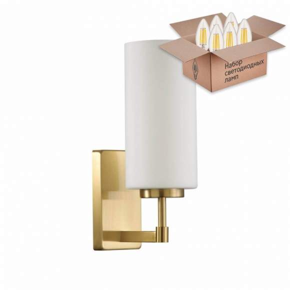 Бра Odeon Light Kasali с лампочкой 4990/1W+Lamps E27 Свеча Бра Odeon Light Kasali с лампочкой 4990/1W+Lamps E27 Свеча