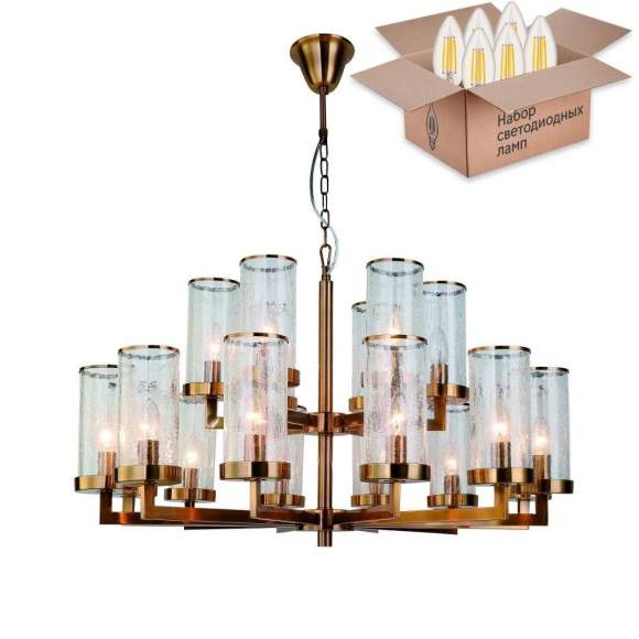 Подвесная люстра с лампочками Favourite Assembly 2060-18P+Lamps E14 Свеча Подвесная люстра с лампочками Favourite Assembly 2060-18P+Lamps E14 Свеча