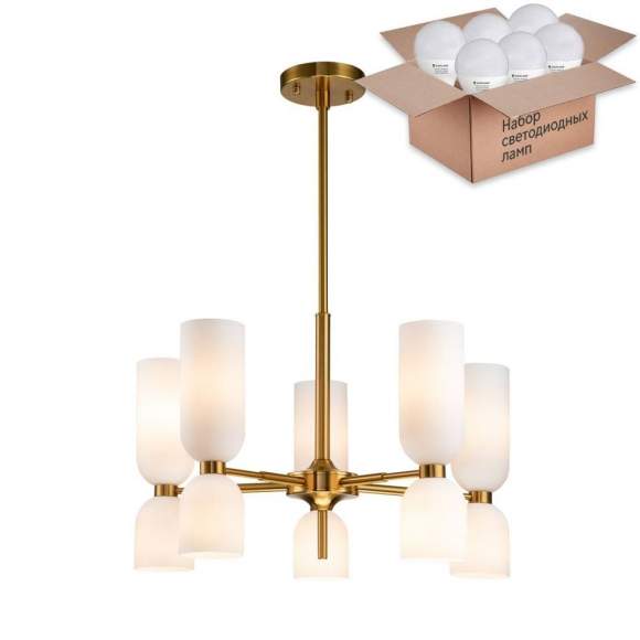 Подвесная люстра с лампочками Favourite Amusing 2876-5P+Lamps E14 P45 Подвесная люстра с лампочками Favourite Amusing 2876-5P+Lamps E14 P45