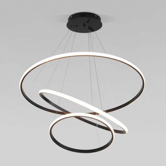 Подвесная люстра с пультом ДУ Eurosvet Collars 90264/3 черный