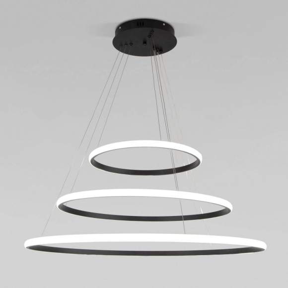 Подвесная люстра с пультом ДУ Eurosvet Collars 90264/3 черный