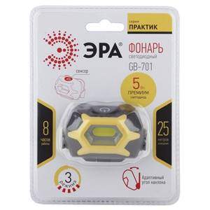 Налобный светодиодный фонарь ЭРА Практик от батареек 150 лм GB-701
