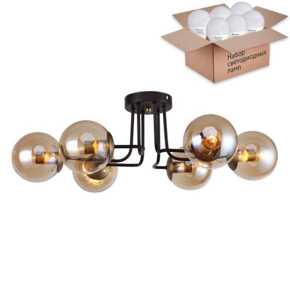 Потолочная люстра F-Promo Modestus с лампочками 2344-6U+Lamps E14 P45 Потолочная люстра F-Promo Modestus с лампочками 2344-6U+Lamps E14 P45