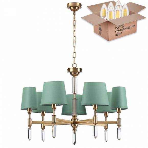 Подвесная люстра Odeon Light London с лампочками 4887/7+Lamps E14 Свеча Подвесная люстра Odeon Light London с лампочками 4887/7+Lamps E14 Свеча