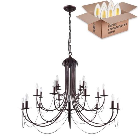 Подвесная люстра с лампочками F-Promo Plini 2590-20P+Lamps E14 Свеча Подвесная люстра с лампочками F-Promo Plini 2590-20P+Lamps E14 Свеча