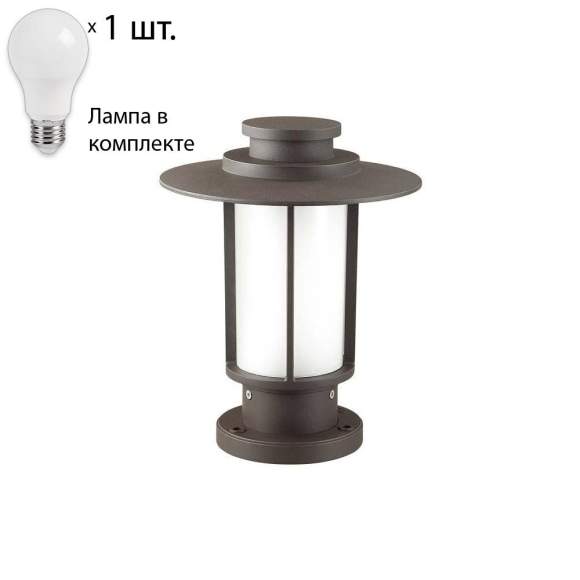 Уличный светильник с лампочкой Odeon Light Mito 4047/1B+Lamps А60