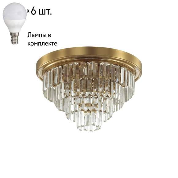 Потолочный светильник с лампочками Lumion Zaha 5257/6C+Lamps E14 P45
