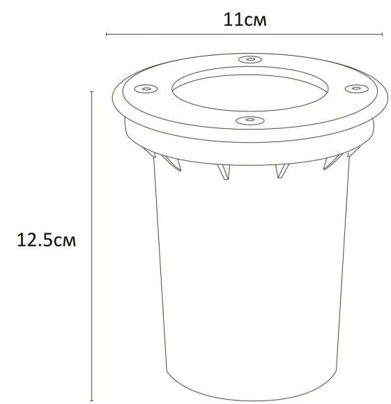 Тротуарный светильник Arte Lamp Piazza A6017IN-1SS Тротуарный светильник Arte Lamp Piazza A6017IN-1SS