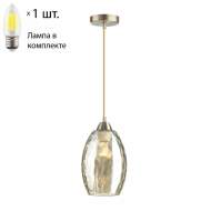 Подвесной светильник Lumion Sapphire с лампочкой 4489/1+Lamps E27 Свеча