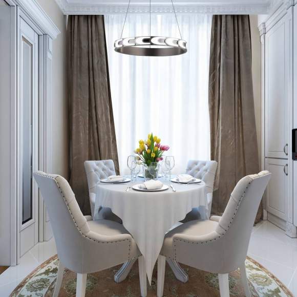 Подвесной светодиодный светильник с пультом управления Евросвет Chain 90163/1 сатин-никель a045374 Подвесной светодиодный светильник с пультом управления Евросвет Chain 90163/1 сатин-никель a045374