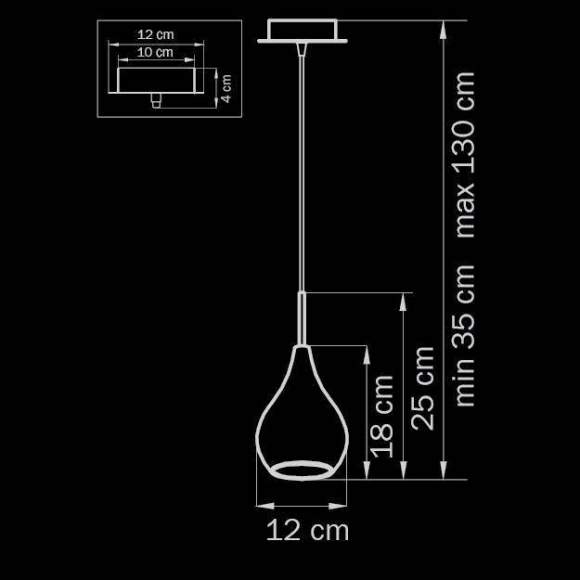803031 Подвес Lightstar Pentola ХРОМ/ПРОЗРАЧНЫЙ