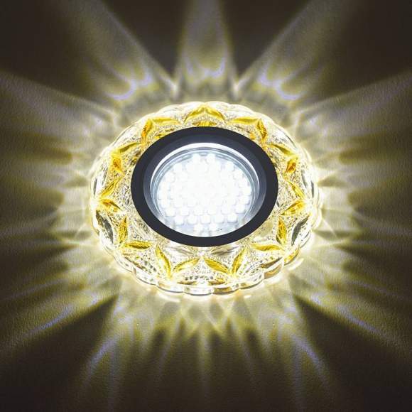 Встраиваемый светильник с подсветкой Fametto Luciole DLS-L149 Gu5.3 Glassy/Light Gold UL-00003903